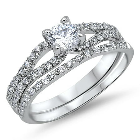 Sac Silver - CHOOSE YOUR COLOR White CZ Elegant Cutout Polished Ring ...