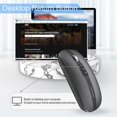 thumbnail image 3 of Silent Wireless Mouse, Slim Silent Mouse with USB Receiver, Wireless & Bluetooth 5.1 Dual Mode 2400 DPI, Rechargeable Mice for C, Laptop, Desktop (Gr, 3 of 4