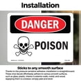 thumbnail image 3 of Poison OSHA Danger Vinyl Decal Label 7 Inch x 5 Inch - 10 Pack, 3 of 6