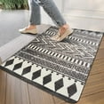 thumbnail image 4 of Non-Slip Black/White Boho Small Rug 30x17 - Absorbent & Stylish Geometric Design Door Mat for Kitchen Living Room Bedroom or Entryway, 4 of 6