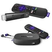 Roku 4K DTS Digital Surround Voice Remotes and JBL Wired Earphones 500000 Movies and TV Episodes Count Pack