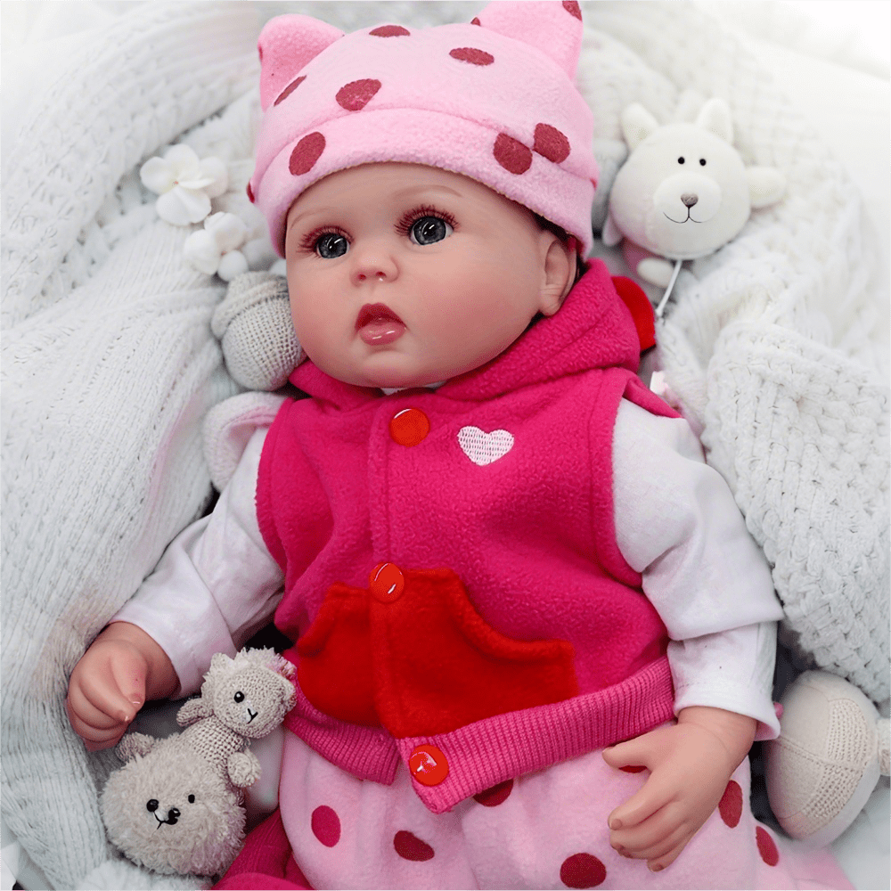 Dayoff Kids Lifelike Reborn Baby Dolls - 16 Inch Cloth Body Realistic Baby Doll (No Accessories) For Kids Age 3+