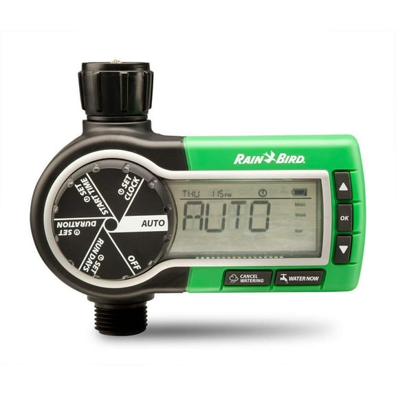 Rain Bird 1ZEHTMR Professional Grade Electronic Digital Hose End Timer/Controller, One Zone/Station, Battery Operated