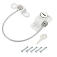 thumbnail image 1 of Unique Bargains Cabinet Locks Keyed 180mm Long String 52x22mm White, 1 of 5