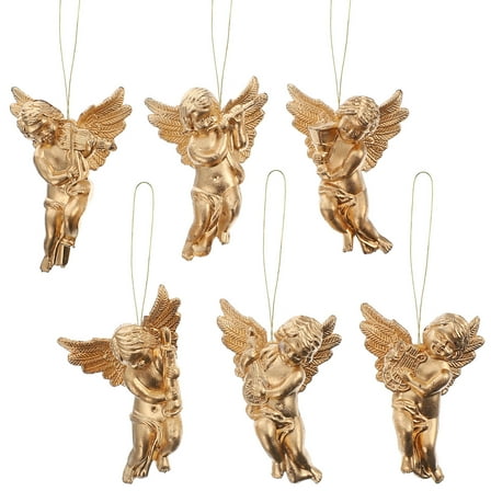 30 Christmas Angel Ornaments , Plastic Tree Pendants - Cute Xmas Hanging Decorations in Assorted Colors (2.5" Size)