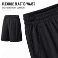 thumbnail image 2 of Men's Athletic Shorts 5-Pack, Quick-Dry Breathable Loose Fit with Elastic Waist for Running, Gym and Basketball, 2 of 6