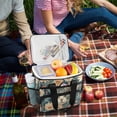 thumbnail image 5 of FORMRS Insulated Cooler Bag 24 Cans Capacity Soft Leakproof Lunch Box with Side Pockets, Flowers Cat, 5 of 7