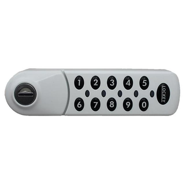 LockeyUSA EC780wr Digital Combination Electronic Cabinet & Locker Lock, White - Right Handed