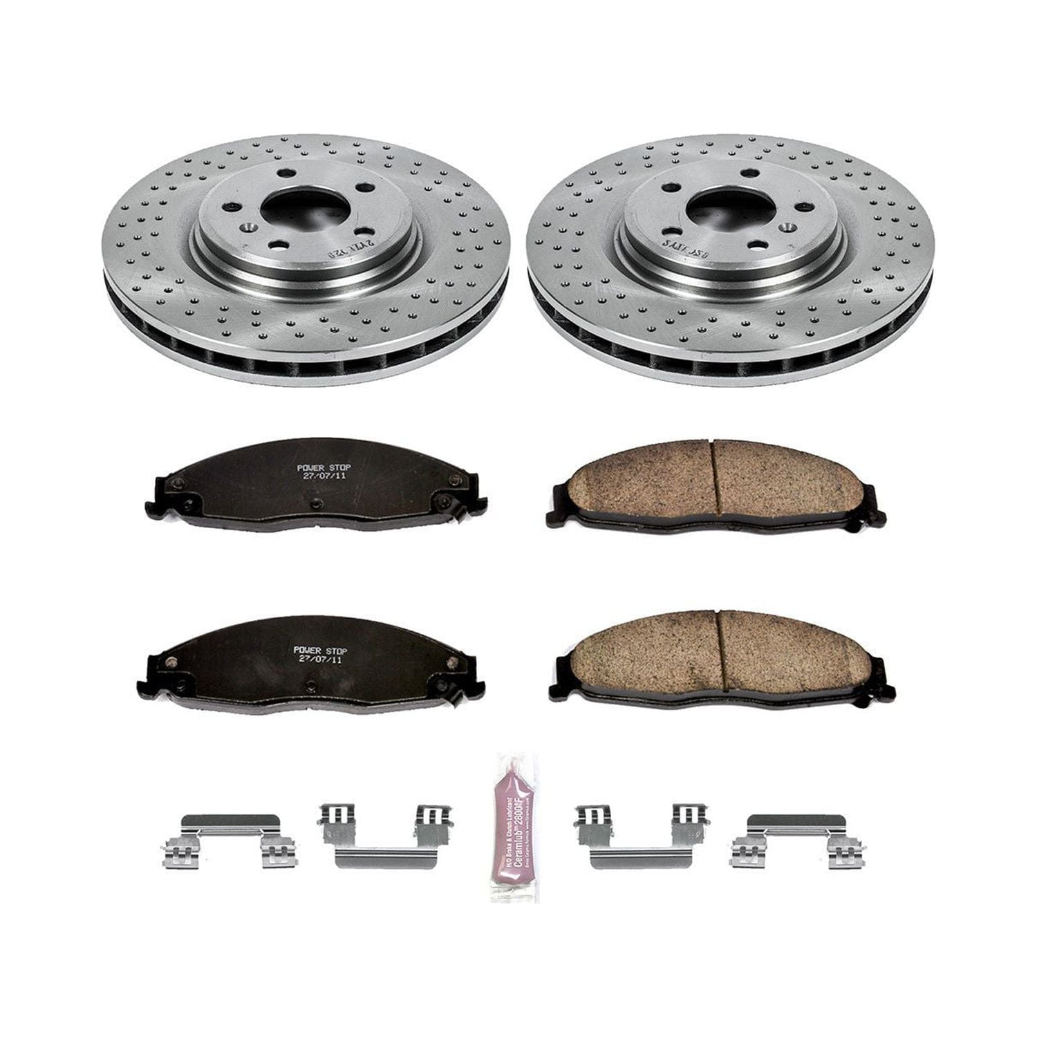 Power Stop Front Stock Replacement Brake Pad and Rotor Kit KOE1597