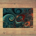 thumbnail image 4 of ZICANCN Area Rugs Doormat , Green Mysterious Spiral Fractal Facecloth Non-Slip Floor Mat Rug for Living Room Kitchen Sink Area Indoor Outdoor Entrance 72"x48", 4 of 9