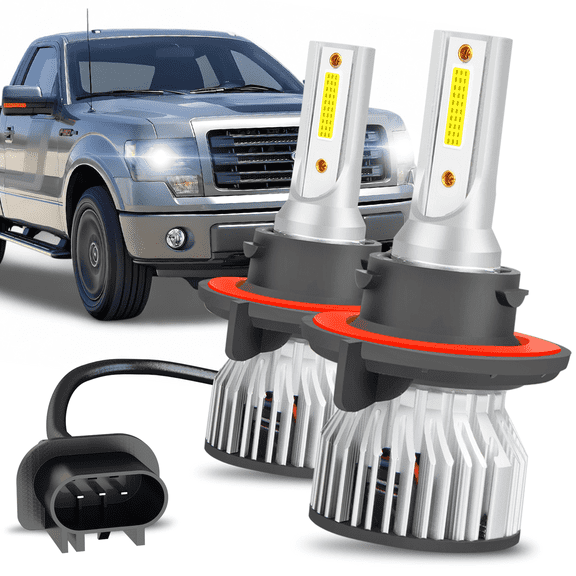 LED Headlight Bulbs for 2004-2014 Ford F-150 High Low Beam 7800LM 6000K White 2pcs