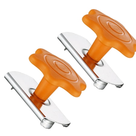 STRANDCHIC 2-Pack Multifunctional Stainless Steel Can and Bottle Opener with Orange Handle Kitchen Tool