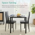 thumbnail image 4 of Best Choice Products 3-Piece Kitchen Dining Table Set w/ Glass Tabletop, 2 PU Leather Chairs - White, 4 of 8
