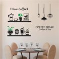 thumbnail image 3 of czcpp-Cafe Logo Wall Decal – Removable Vinyl Coffee Cup and Quote Sticker – Perfect for Kitchen, Restaurant, Break Room, or Tea Bar Window Glass Decoration AFN27 (Black), 3 of 4