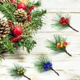 thumbnail image 4 of Mini Simulation Plastic Foam Pine Needles Christmas DIY Cane Circle Wreath Decoration, 4 of 12
