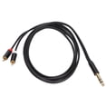 thumbnail image 2 of Cable ANGGREK de 1/4 a 2 Chapado en Oro 6.35 mm Macho a 2 Cables Macho Para Altavoz, 2 of 7