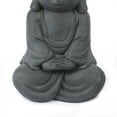 thumbnail image 2 of LuxenHome Gray MgO Meditating Buddha Garden Statue, 2 of 6