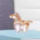 thumbnail image 4 of Estatua de caballo de en miniatura, escultura de animal coleccionable para centro de mesa de año Nuevo, para cumpleaños, oficina, dormitorio, Champán, 4 of 7