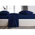 thumbnail image 2 of Kamas Navy Twin Sheets Set-600 Thread Count -100% Egyptian Cotton Sheets-Sateen Weave for Soft and Silky Feel-Fits Mattress Upto 16'' Deep Pocket, 2 of 3