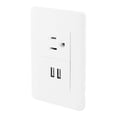 thumbnail image 3 of Placa Universal Sanelec Doble USB y contacto, color Blanco, 3 of 4