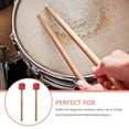 thumbnail image 4 of Soimiss 2Pcs Red Drumstick for Bass Drum with Foam Head and Non Skid Wood Handle, 4 of 8