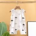 thumbnail image 2 of Zwiiyzr 0-1T Infant Baby Boys Girls Cotton Romper Summer Jumpsuit Sleeveless Overalls Newborn Clothing Set White, 2 of 3