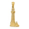 thumbnail image 1 of 14K Yellow Gold Polished Finish 2-D Assateague Island Lighthouse, Va Charm, 1 of 4