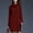 Wine, variant on Guzom Sweater Dresses for Women- Loose Turtleneck Knitted Long Sleeve Fall and Winter Midi Dresses Brown Size 2XL
