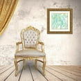 thumbnail image 3 of Fraser, Orane 15x15 Gold Ornate Wood Framed with Double Matting Museum Art Print Titled - Blue Floral Pattern 2, 3 of 4