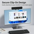 thumbnail image 3 of Computer Speakers for Desktop PC, USB Monitor Speakers with Clip, Wired Computer Sound Bar for Laptop with Loud Sound & Bass, Easily Clamps to Monitors (USB-C to USBAdapter Included), 3 of 6