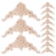 thumbnail image 1 of 12 apliques de madera: apliques decorativos de madera sin terminar, bricolaje, esquinas talladas de madera sin pintar, calcomanías para muebles, paredes, armarios, camas y armarios., 1 of 7