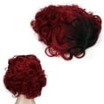 thumbnail image 4 of Cosplay , Fine Fiber Curly Short Women  Comfortable Wine Red Accessory Free DIY  For Party, 4 of 8