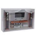 thumbnail image 2 of 1:12 Dollhouse Miniatura Juguete TV De Pantalla Panorámica Set W / Soporte De TV De CUTICAT Casa de muñecas en miniatura, 2 of 8