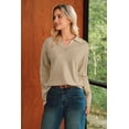 thumbnail image 5 of Arach&Cloz Women's 100% Cotton Collared V Neck Eyelet Knit Spring Cotton Polo Shirts 2026, 5 of 7