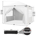 thumbnail image 4 of Yaheetech 8x8 FT Pop-up Canopy Tent with 4 Sidewalls, White, 4 of 7