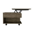 thumbnail image 6 of JERFIT Mercuri Lift Top Coffee Table with Wheels, Dark Brown Lift-Top Cocktail Table with Hidden Storage and Locking Casters, 6 of 7