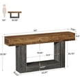thumbnail image 3 of Tribesigns 63-Inch Long Console Table, 2-Tier Entryway Table Sofa Table with Storage, 3 of 8