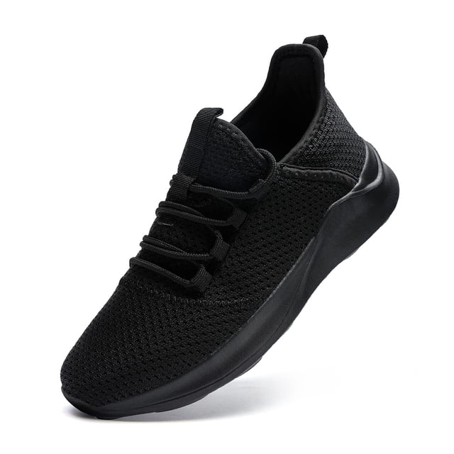 Zapatillas WYGRQBN para correr a la moda para mujer, negras, talla 38