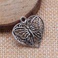 thumbnail image 4 of U8MO 20/50/100pcs Butterfly Antique Silver Charms Pendants for Jewelry Making 22*22mm-20pcs, 4 of 4