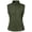 Olive Green, variant on Women Full Zip Stand Collar Windproof Athletic Vest Sleeveless Running Golf Jacket with Storage Pocket Orange Red XL