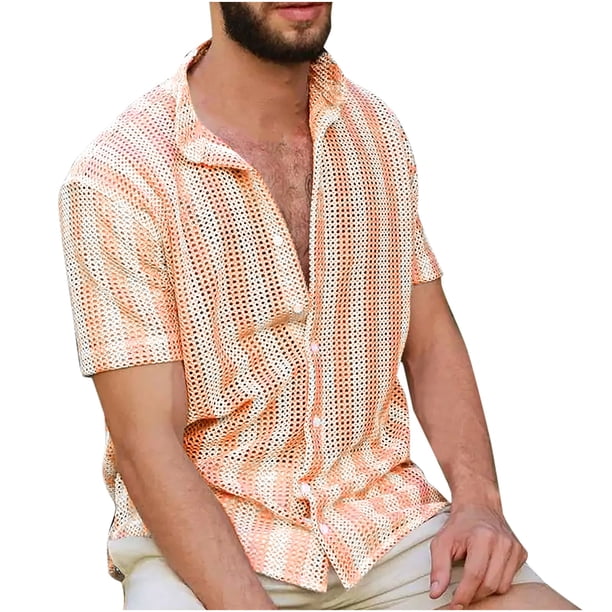 Vestido Corto de Verano Suelto Casual Manga Corta de Pie Camisa de Cuello, Tejido de Verano Superior