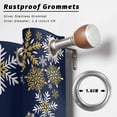thumbnail image 4 of Outdoor Curtains for Patio Waterproof, Gold White Snowflakes Christmas Grommet Gazebo Curtains Drapes for Porch, Pergola,Backyard,Outside, 2 Privacy Panels 54 x 95 Inch, Winter Navy Blue, 4 of 9