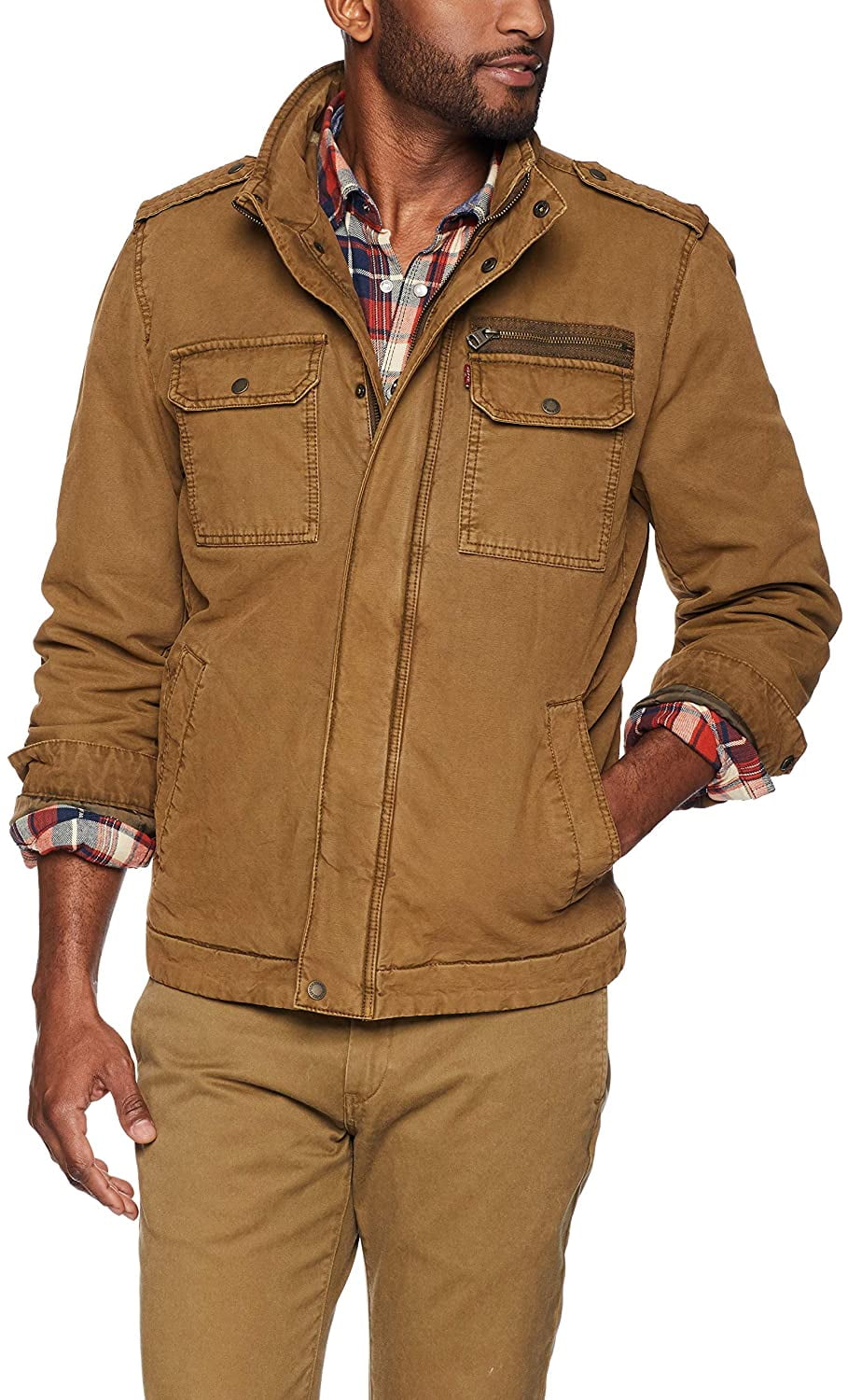 levi's sherpa lined hooded puffer jacket