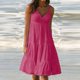 thumbnail image 2 of Vestido de playa sin mangas con cuello en V de color sólido para vacaciones de verano para mujer Pompotops  ghjkhdj7250, 2 of 9