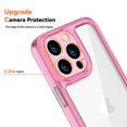 thumbnail image 4 of For Apple iPhone 11 (6.1") Ultra-Thin Transparent Hybrid Soft Silicone Rubber TPU and Hard PC Shockproof Tone Frame Bumper Cover ,Xpm Phone Case [ Pink ], 4 of 5