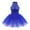 Blue, variant on DPOIS Kids Girls Mock Neck Sequin Ballet Dancewear Gymnastics Leotard Mesh Tutu Dress