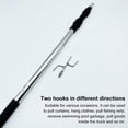 thumbnail image 4 of ZenCart Stainless Steel Telescopic Capture Pole with Pickup Hook Curtain Puller Clothes Dryer Fishing Net Puller Portable Truck Cargo Grabber for Home Outdoor Fishing Pools, 4 of 8
