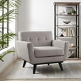 thumbnail image 3 of Modway Engage Herringbone Fabric Armchair, Gray, 3 of 3