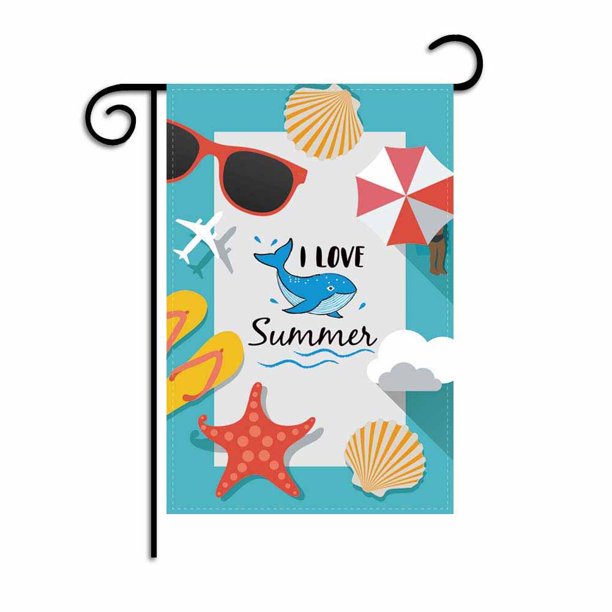 banner de jardín de verano hola verano para banner de decoración al aire libre de patio de granja MFZFUKR CPB-US-DYP89-1