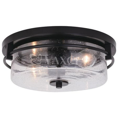 

15 in. Addison 2 Light Flush Mount Matte Black